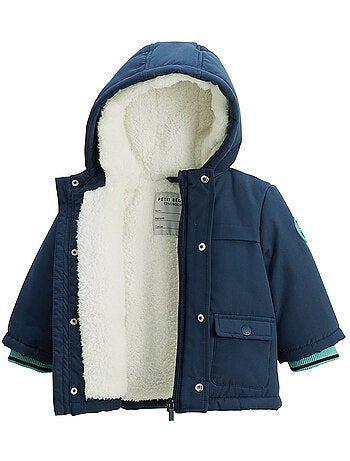 Waterdichte kinderjas met sherpa-voering en capuchon, model oscar