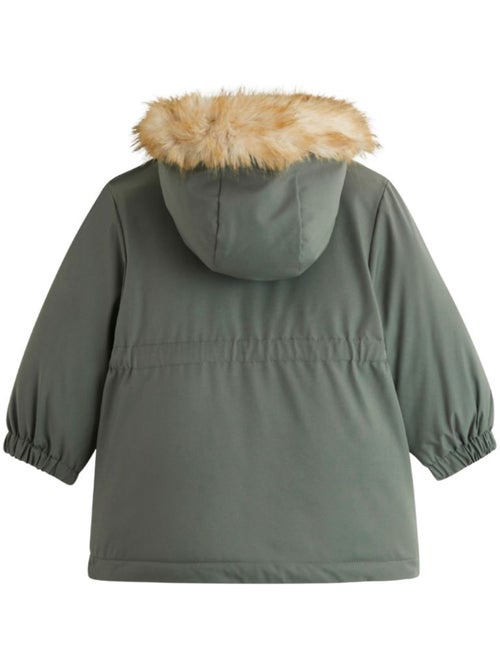 Waterdichte kinderparka met sherpavoering en capuchon emma - Kiabi