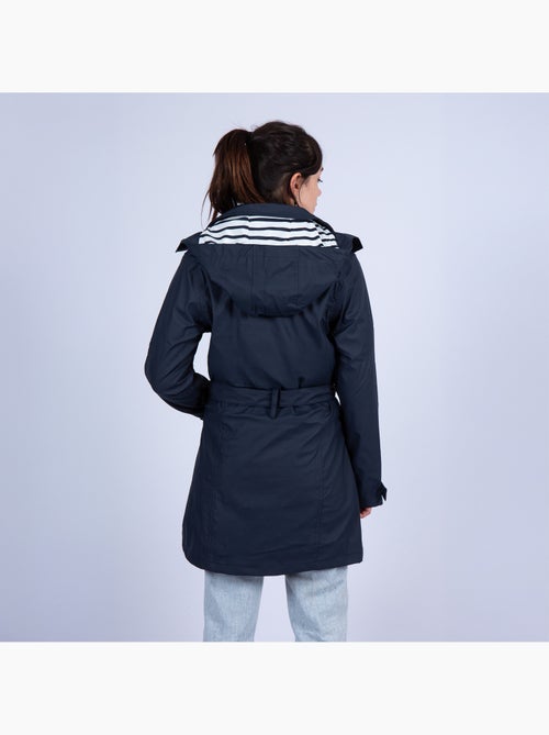 Waterdichte regenjas 'Breizh Océan' voor dames, trenchcoatmodel, met afneembare capuchon. - Kiabi Waterdichte regenjas 'Breizh Océan' voor dames, trenchcoatmodel, met afneembare capuchon. - Kiabi