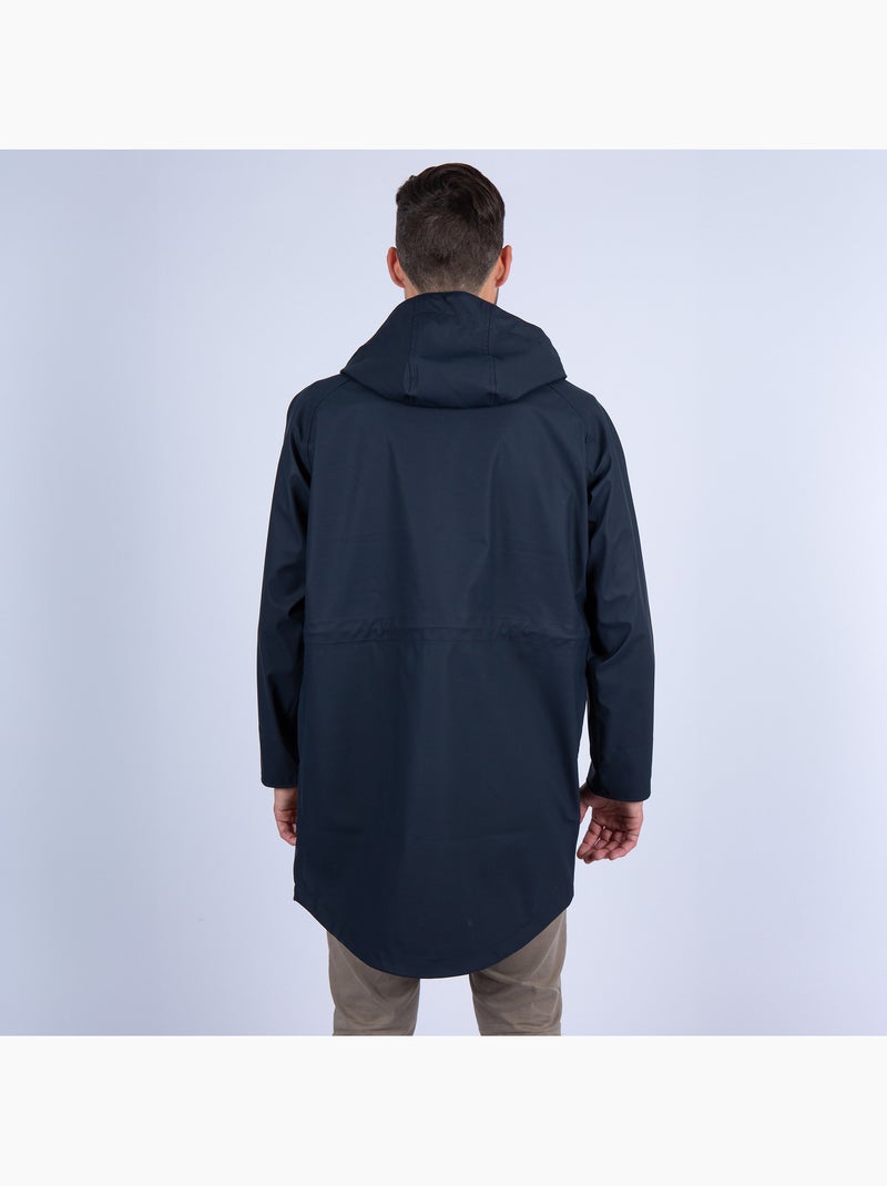 Waterdichte regenjas 'Breizh Océan' voor heren of dames, recht model windjack Marineblauw - Kiabi