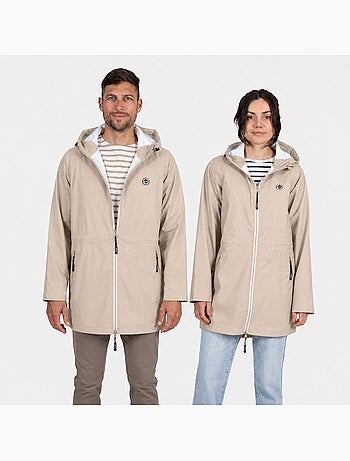 Waterdichte regenjas 'Breizh Océan' voor heren of dames, recht model windjack