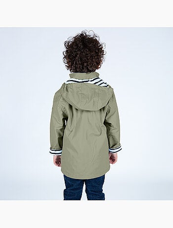 Waterdichte regenjas voor kinderen 'Breizh Océan', met gestreepte jersey, voor jongens en meisjes
