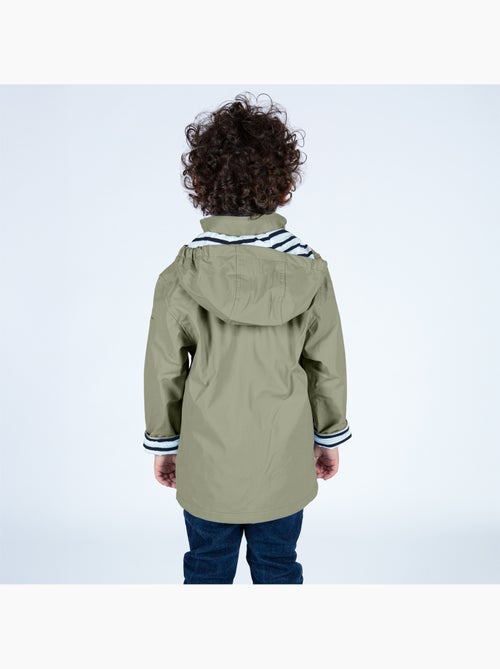 Waterdichte regenjas voor kinderen 'Breizh Océan', met gestreepte jersey, voor jongens en meisjes - Kiabi Waterdichte regenjas voor kinderen 'Breizh Océan', met gestreepte jersey, voor jongens en meisjes - Kiabi