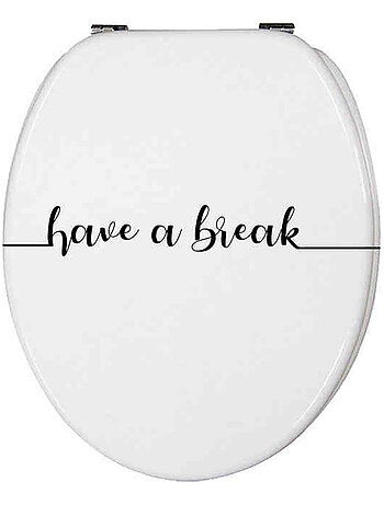 WC-bril Thermodur 'Have a break' – wit 44x37x4 cm – Guy Levasseur