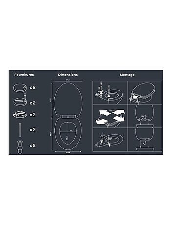 WC-bril Thermodur wit met hartenprint – stille softclose – Guy Levasseur