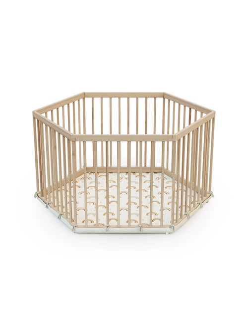 Webaby - alveo zeshoekige houten babybox - 125 x 109 x 65 cm - Kiabi