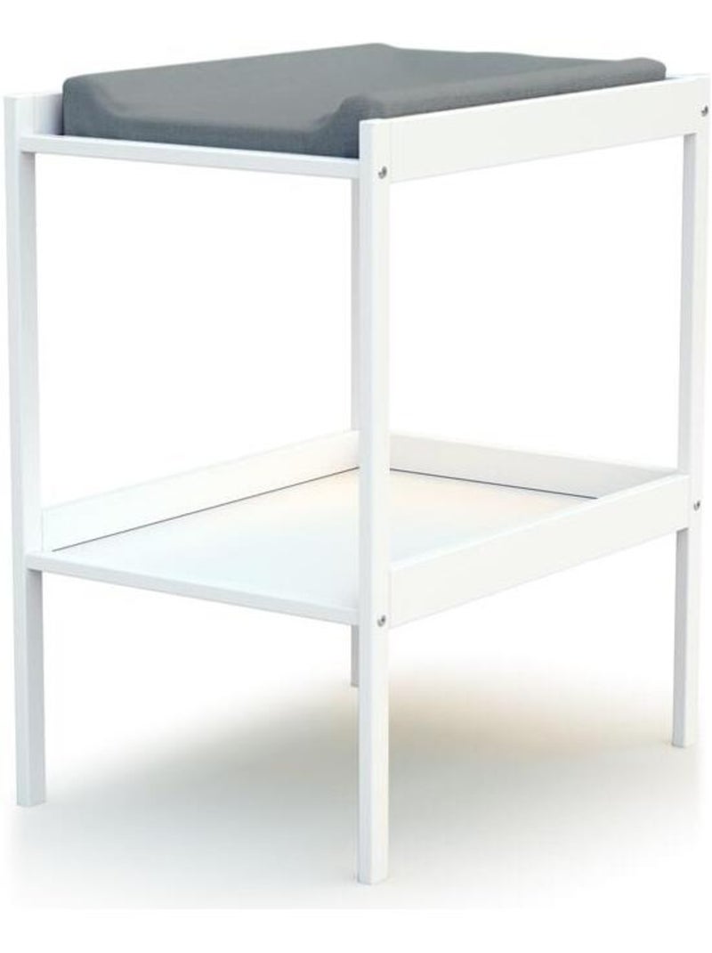 Webaby - chambre bébé lit 60x120 et table à langer en bois milo Blanc - Kiabi