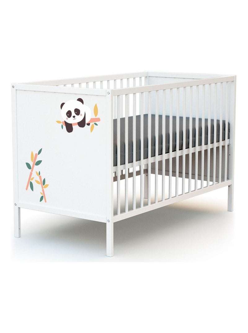 Webaby - kinderbed renard in hout wit 60 x 120 cm alba Wit Oranje - Kiabi
