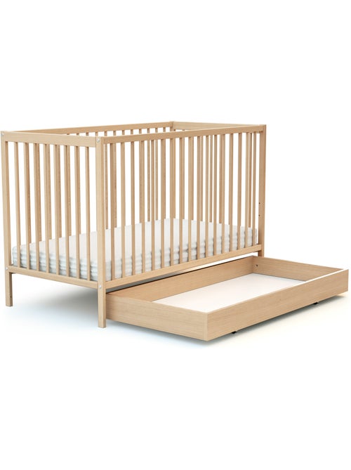 Webaby - lade voor babybedje 60 x 120 cm rolo in hout beuken gelakt - Kiabi