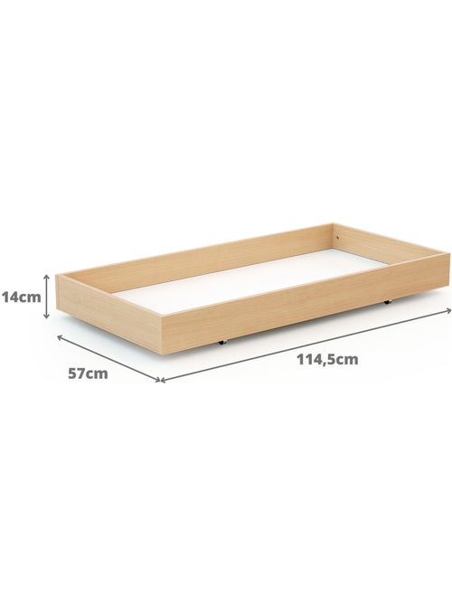 Webaby - lade voor babybedje 60 x 120 cm rolo in hout beuken gelakt - Kiabi