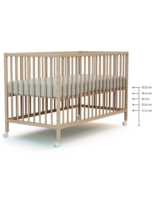 Webaby - lit bébé cododo en bois avec roulettes 60 x 120 lio - Kiabi Webaby - lit bébé cododo en bois avec roulettes 60 x 120 lio - Kiabi