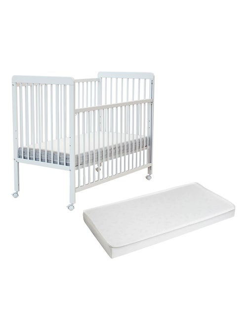 Webaby - lit bébé coulissant en bois avec matelas en bois livo 60 x 120 cm - Kiabi Webaby - lit bébé coulissant en bois avec matelas en bois livo 60 x 120 cm - Kiabi