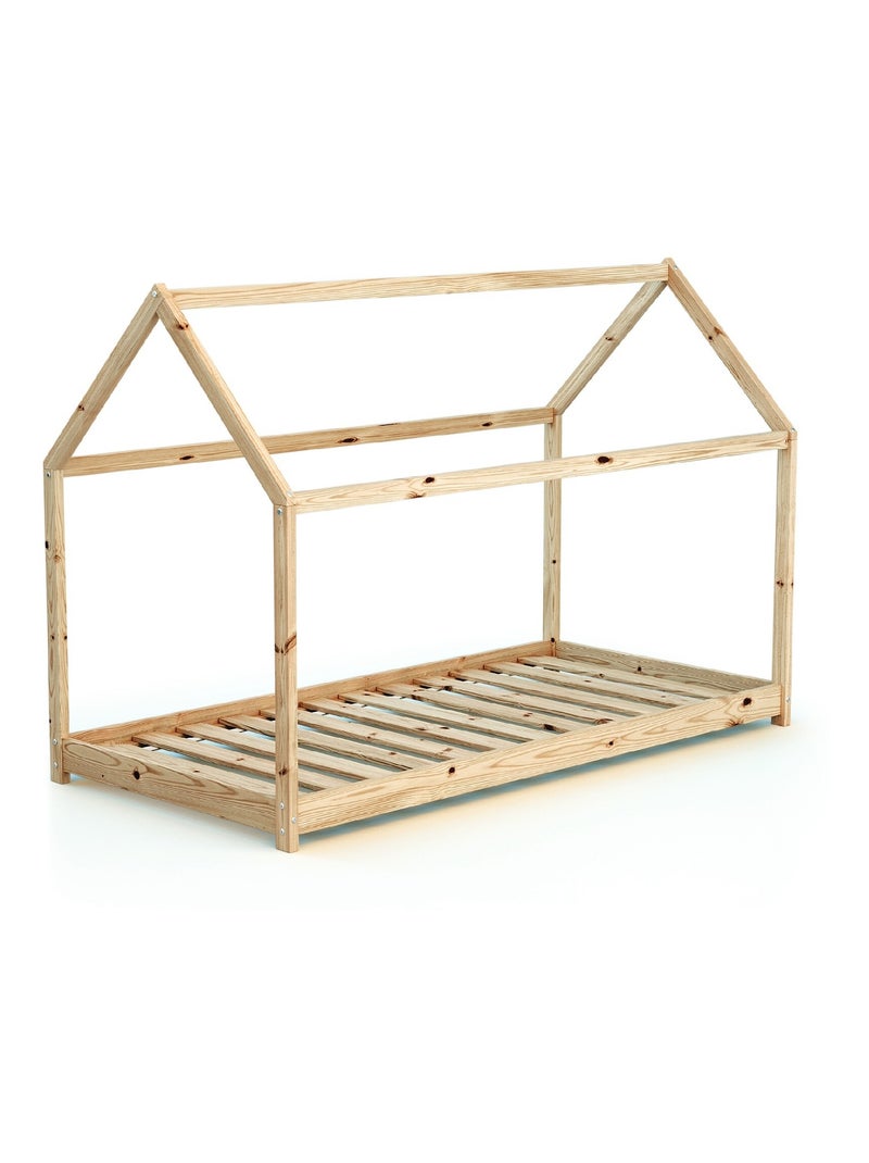 Webaby - lit cabane enfant en bois Beige - Kiabi
