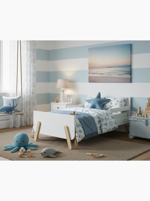Webaby - lit enfant extensible en bois 80x140-165-190 pirate - blanc - Kiabi Webaby - lit enfant extensible en bois 80x140-165-190 pirate - blanc - Kiabi