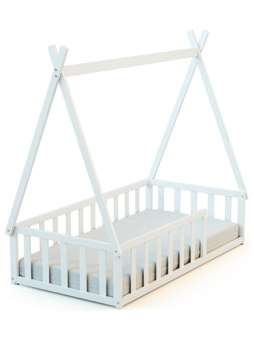 Webaby - lit tipi au sol 70 x 140 en bois kaïa - Kiabi Webaby - lit tipi au sol 70 x 140 en bois kaïa - Kiabi