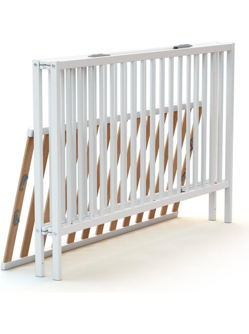 Webaby - opvouwbaar kinderbed in hout wit 60 x 120 cm flex - Kiabi