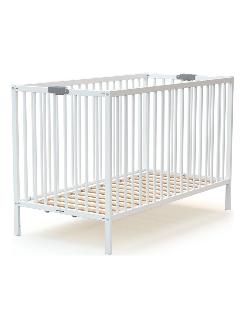 Webaby - opvouwbaar kinderbed in hout wit 60 x 120 cm flex Wit - Kiabi