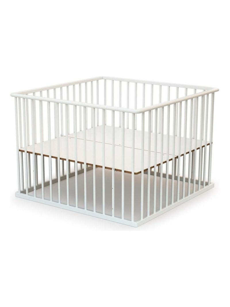 Webaby - parc bébé en bois  100 x 100 cm cubo 100x100cm Blanc - Kiabi