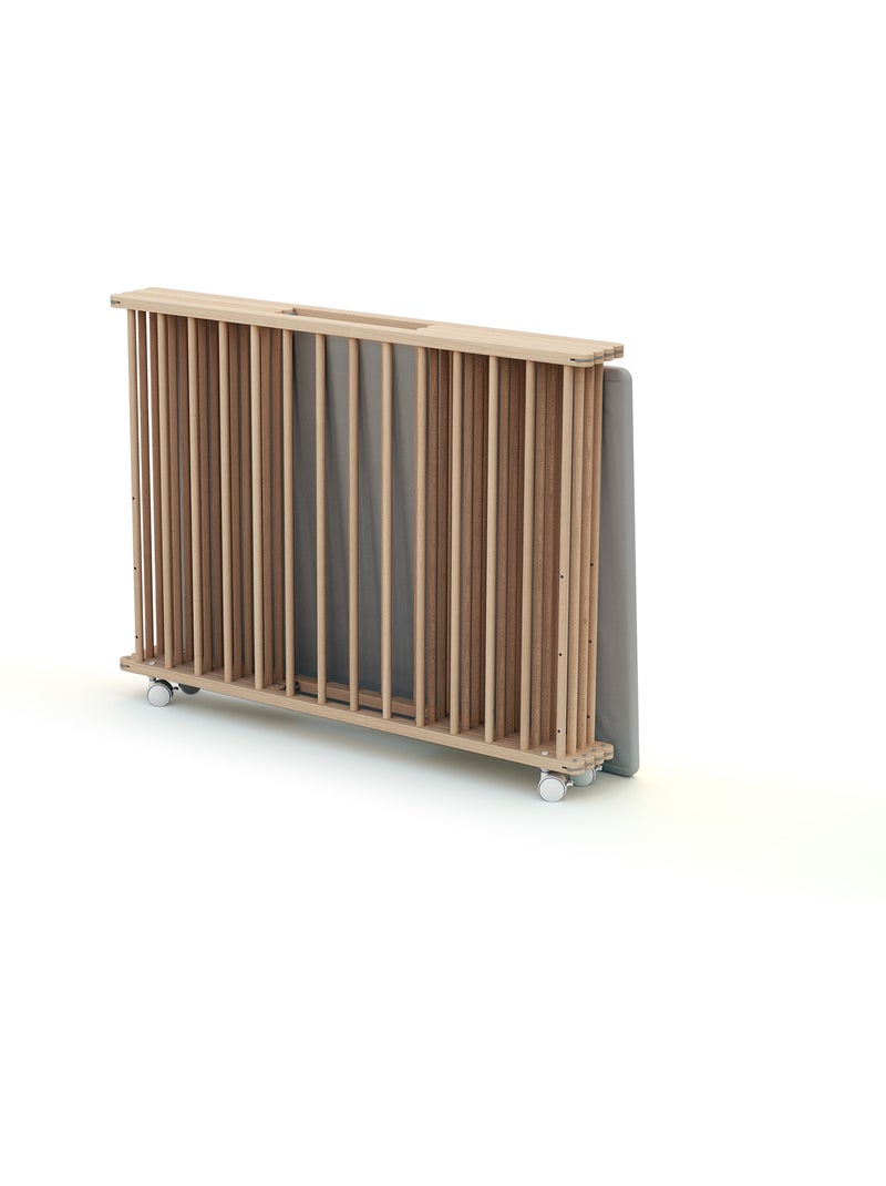 Webaby - parc bébé pliant en bois 100 x 100 cm cali 100x100cm Marron noisette - Kiabi
