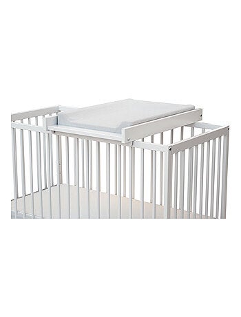 Webaby - plan à langer amovible mona pour lit bébé en bois 60 x 120 cm
