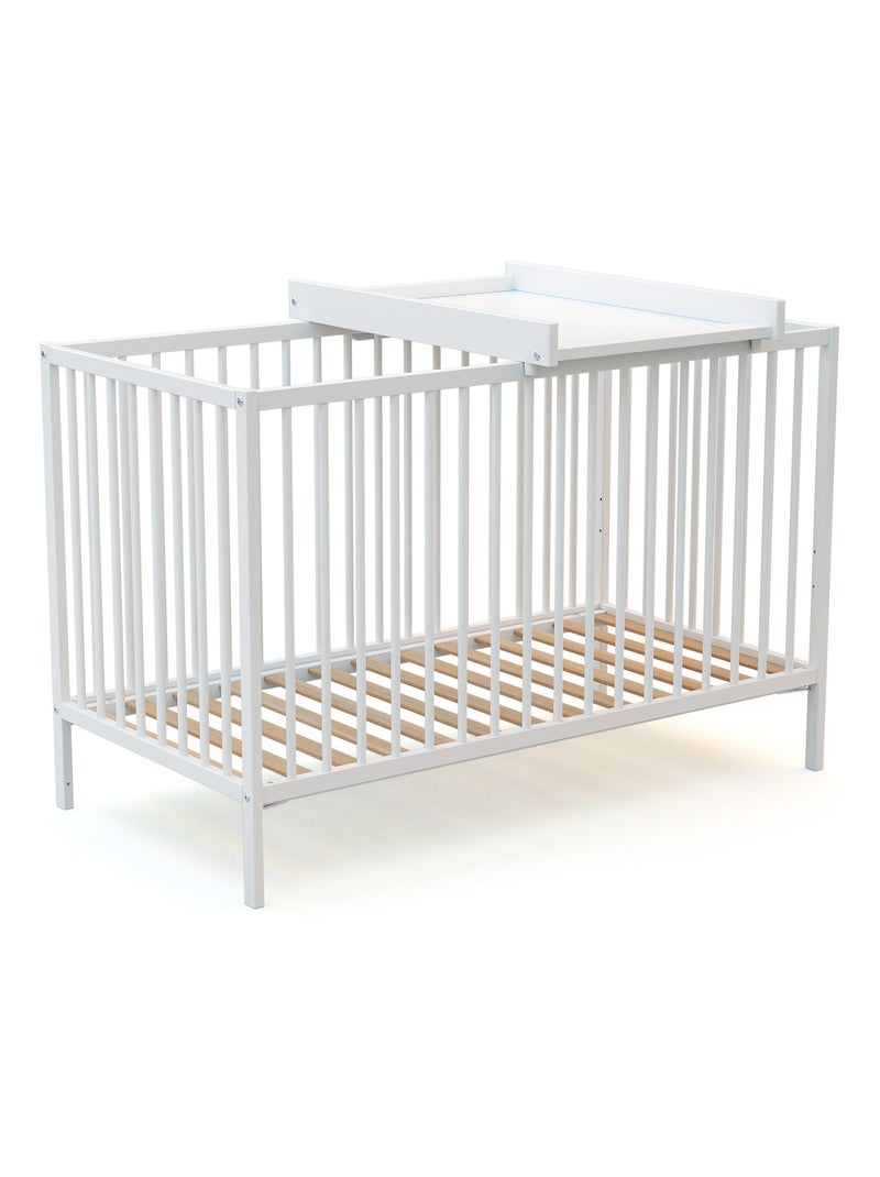 Webaby - plan à langer amovible mona pour lit bébé en bois 60 x 120 cm Beige clair - Kiabi