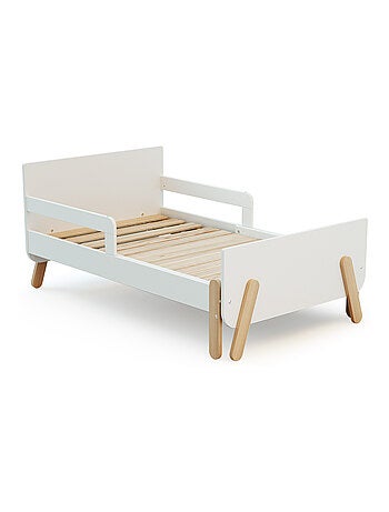 Webaby - uitschuifbaar houten kinderbed 80x140-165-190 pirate - wit