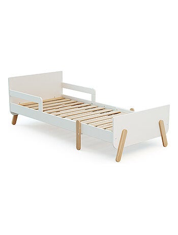 Webaby - uitschuifbaar houten kinderbed 80x140-165-190 pirate - wit
