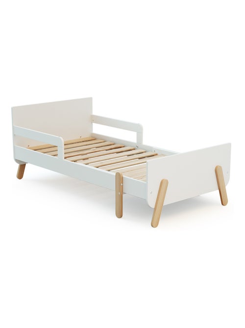 Webaby - uitschuifbaar houten kinderbed 80x140-165-190 pirate - wit - Kiabi