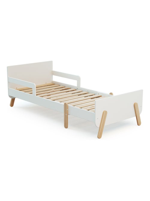 Webaby - uitschuifbaar houten kinderbed 80x140-165-190 pirate - wit - Kiabi