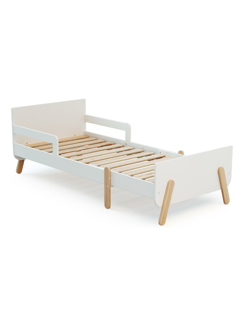 Webaby - uitschuifbaar houten kinderbed 80x140-165-190 pirate - wit Wit - Kiabi