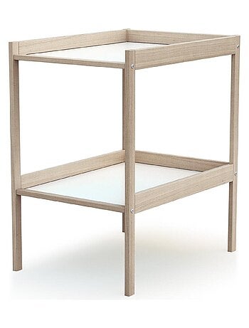 Webaby - verschoontafel met 1 plank in hout beuken onbewerkt milo
