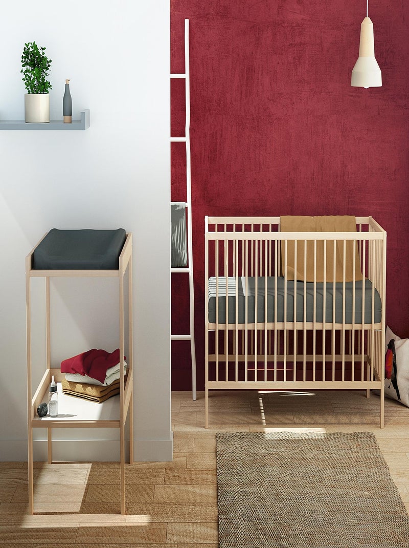 Webaby - verschoontafel met 1 plank in hout beuken onbewerkt milo Hazelnootbruin - Kiabi