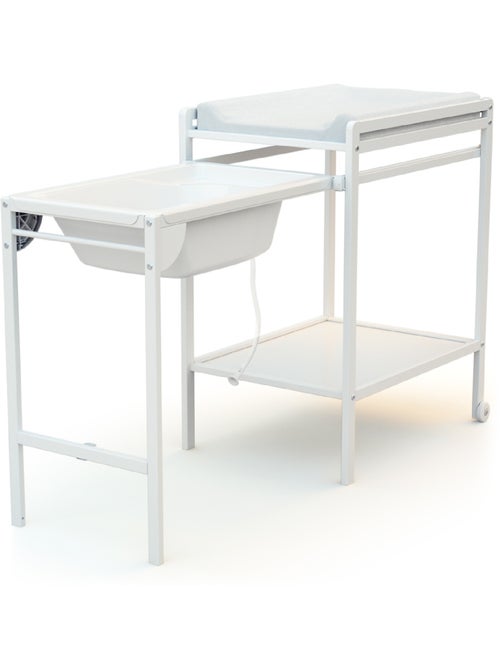 Webaby - verschoontafel met bad lilo in hout wit - Kiabi Webaby - verschoontafel met bad lilo in hout wit - Kiabi
