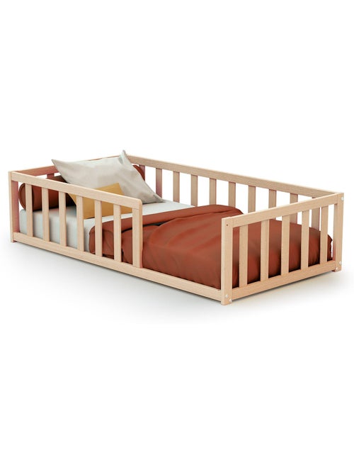 Webaby - vloerbed kinderbed in hout natuurlijke beuk 70 x 140 cm kaïa - Kiabi Webaby - vloerbed kinderbed in hout natuurlijke beuk 70 x 140 cm kaïa - Kiabi