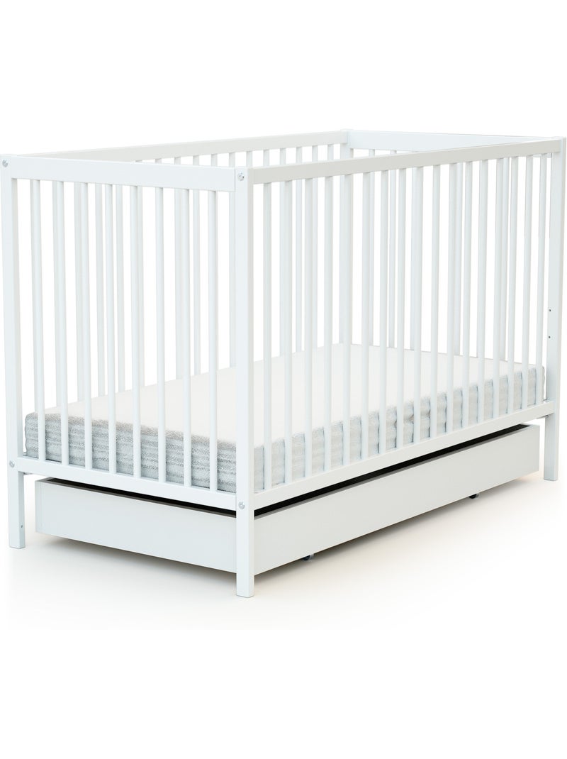 Webaby -tiroir de lit bébé en bois rolo 60 x 120 Blanc - Kiabi