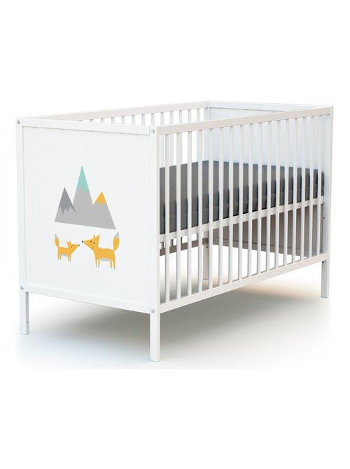 Webaby babykamerbed en luiertafel renard in hout wit alba - Kiabi