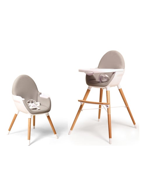 Webaby hoge kinderstoel in kunststof wit en grijs - Kiabi Webaby hoge kinderstoel in kunststof wit en grijs - Kiabi