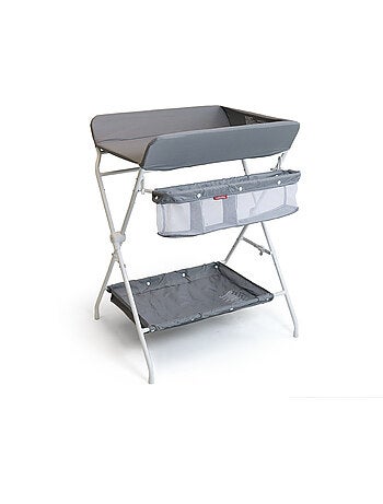 Webaby inklapbare luiertafel in staal, in kunststof wit en grijs