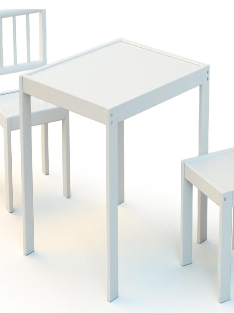 Webaby kindertafel in hout wit Wit - Kiabi