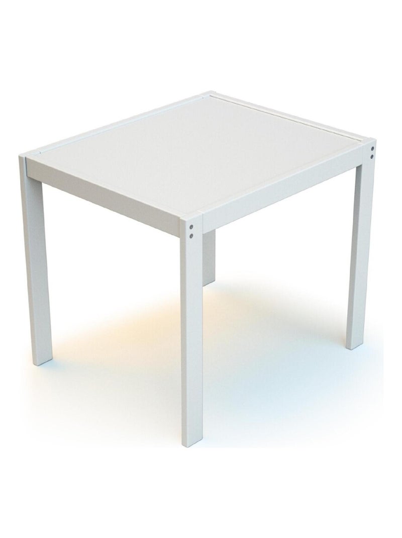 Webaby kindertafel in hout wit Wit - Kiabi