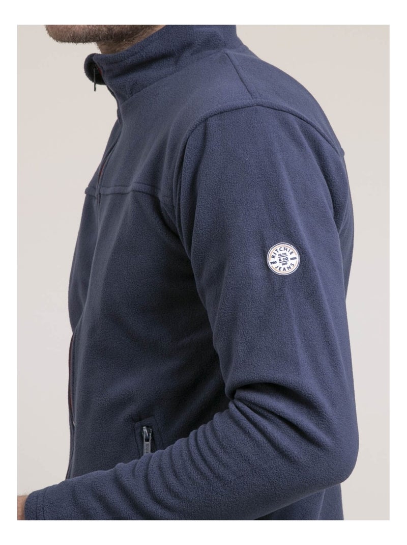 Wecatlon fleece vest met rits Marineblauw - Kiabi