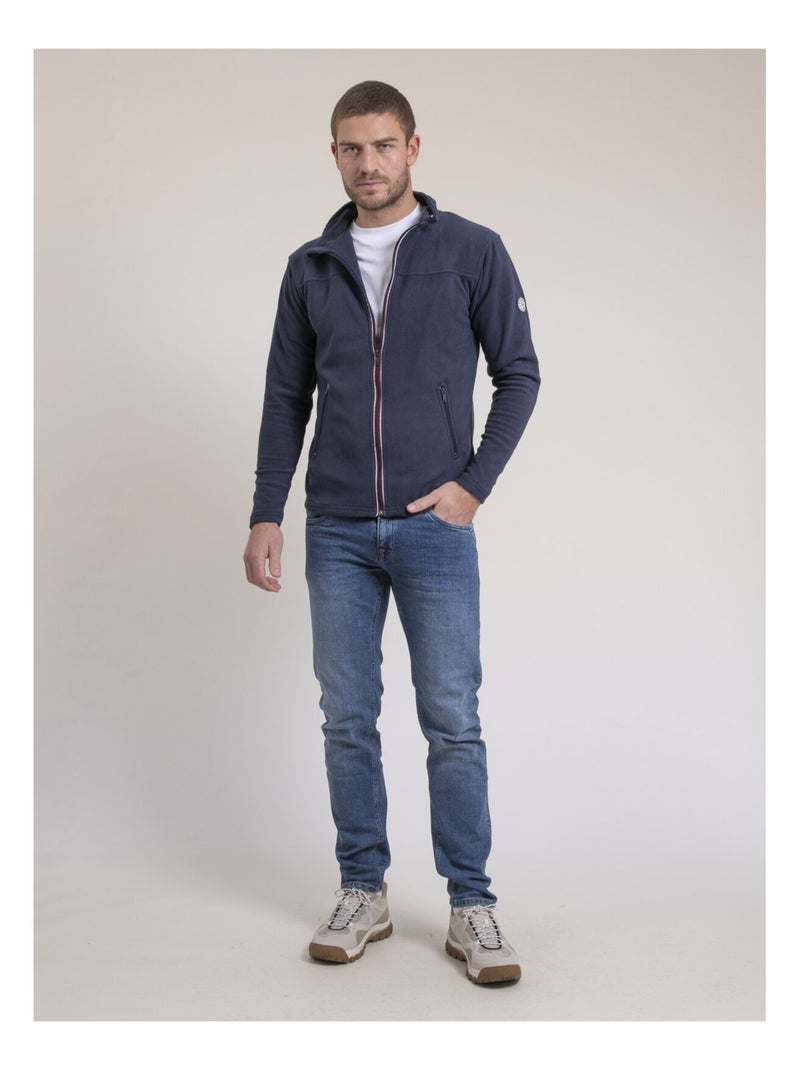 Wecatlon fleece vest met rits Marineblauw - Kiabi