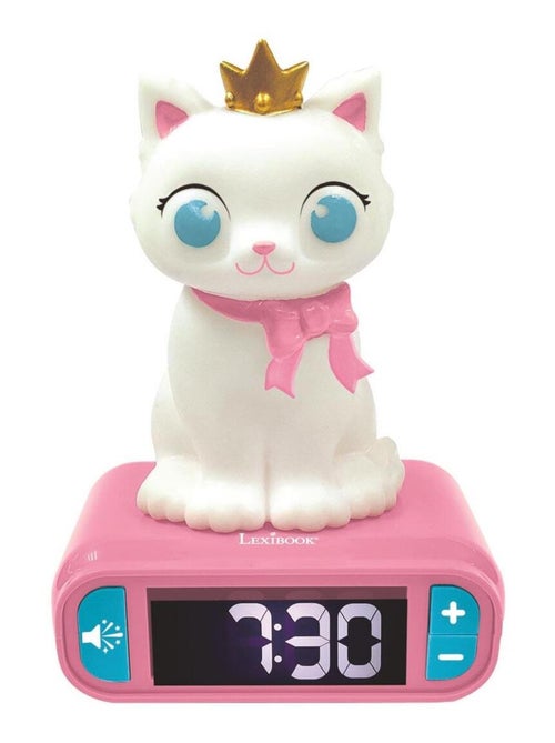 Wekker met cat 3d-ontwerp nachtlampje en geluidseffecten - Kiabi Wekker met cat 3d-ontwerp nachtlampje en geluidseffecten - Kiabi