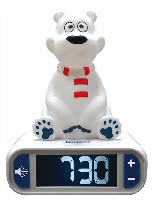 Wekker met nachtlampje 3d-ontwerp animals polar bear en geluidseffecten - Kiabi Wekker met nachtlampje 3d-ontwerp animals polar bear en geluidseffecten - Kiabi