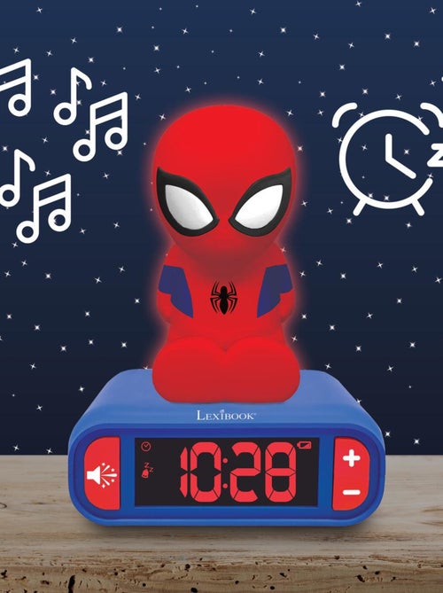 Wekker met nachtlampje 3d-ontwerp spiderman en geluidseffecten - Kiabi Wekker met nachtlampje 3d-ontwerp spiderman en geluidseffecten - Kiabi