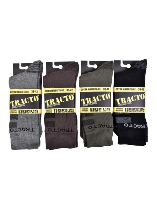Werkzokken TRACTO Pro Kwaliteit - Set van 4 - Kiabi Werkzokken TRACTO Pro Kwaliteit - Set van 4 - Kiabi