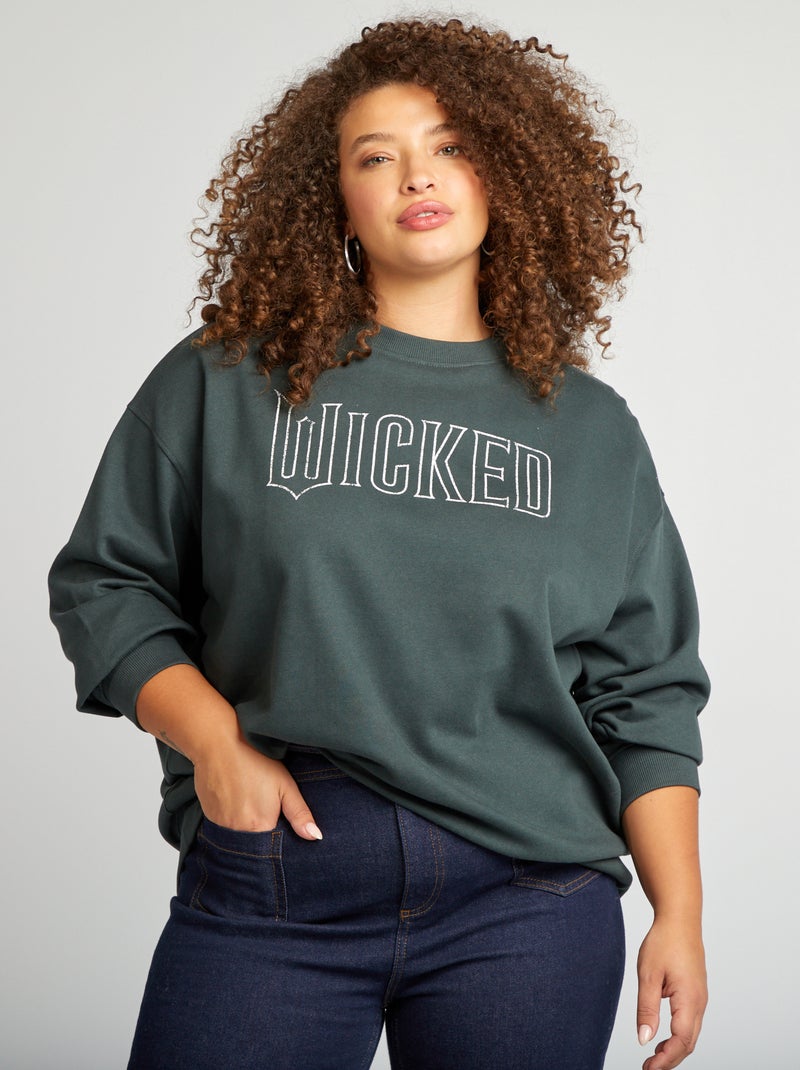 Wicked-sweater met ronde hals GRIJS - Kiabi