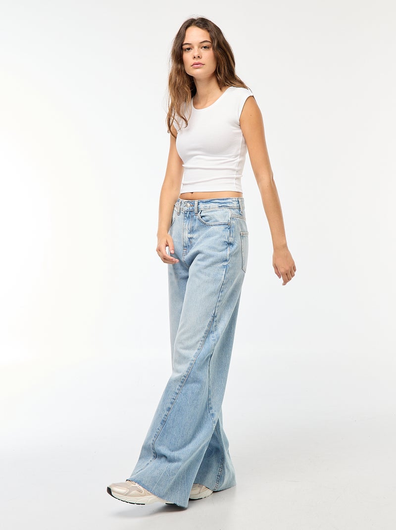Wide-fit jeans Blauw - Kiabi