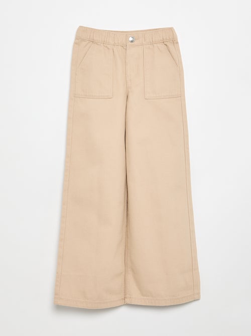 Wide leg-broek - aansluitende pasvorm - Kiabi