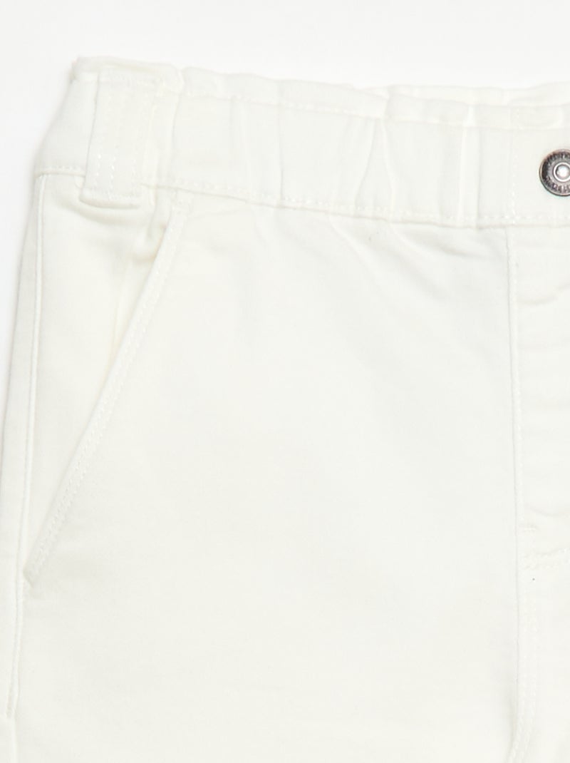 Wide leg-broek - collectie gemakkelijk aan te trekken Wit - Kiabi